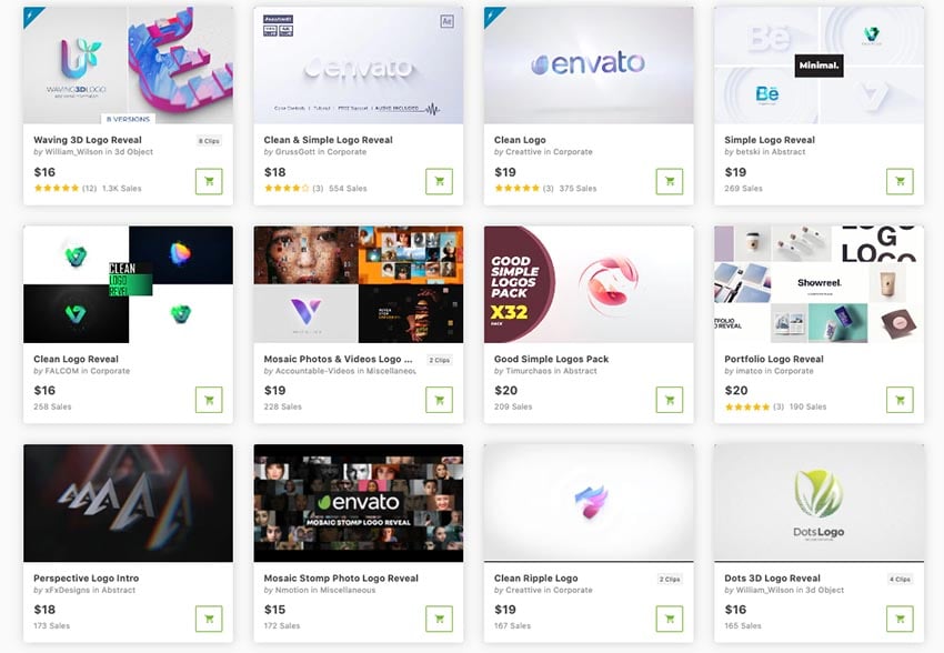 Get animated logo After Effects templates from VideoHive